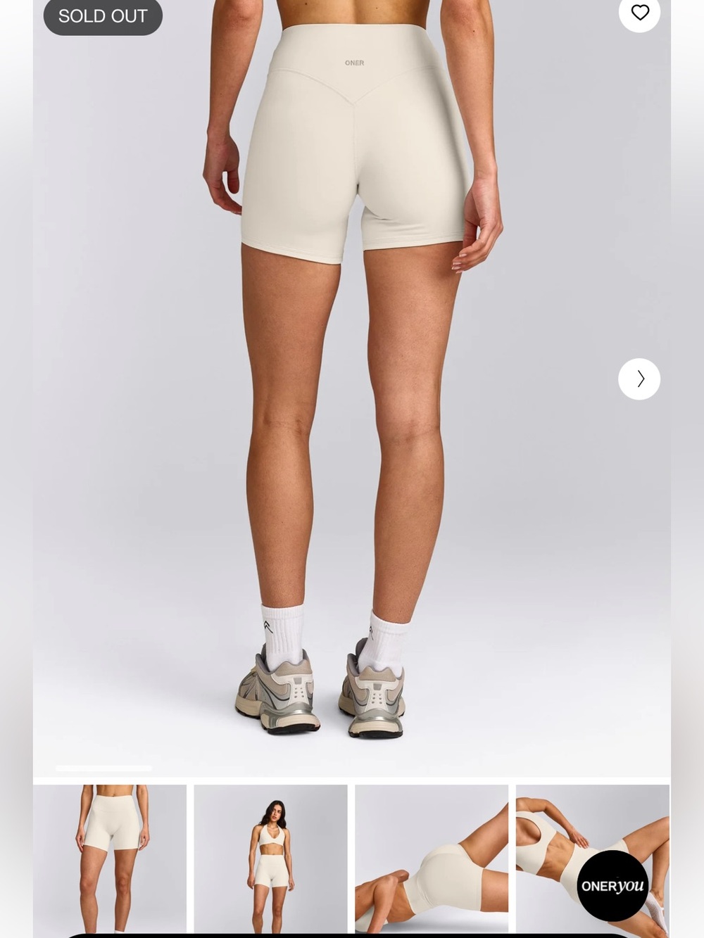 ONER ACTIVE SOFTMOTION™ DOUBLE LAYER HIGH WAISTED SHORTS 6" WITH GRAY LOGO